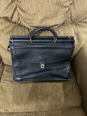 Coach | Bags | Coach Vintage Black Leather Mens Brief Case